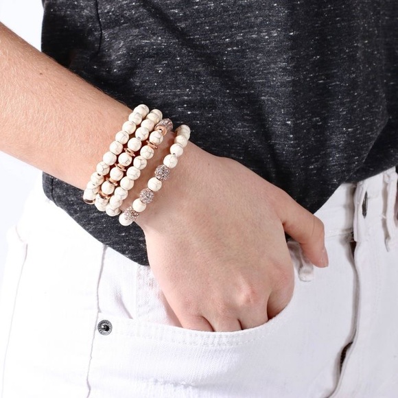 Ivory turquoise bracelet stack - Picture 2 of 3